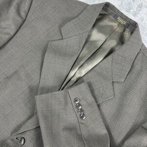 Gianfranco Ruffini Mens 46R Brown Black Houndstooth Sport Coat Blazer Wool Italy